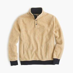 J. Crew | S | Grizzly Fleece Pullover Tan Navy